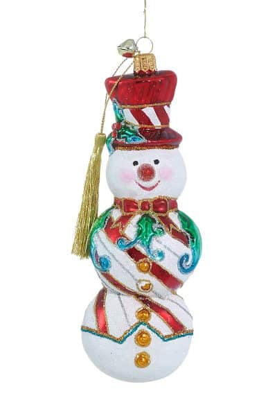 Sal D Sno Stripes - JingleNog Designer Christmas Ornaments
