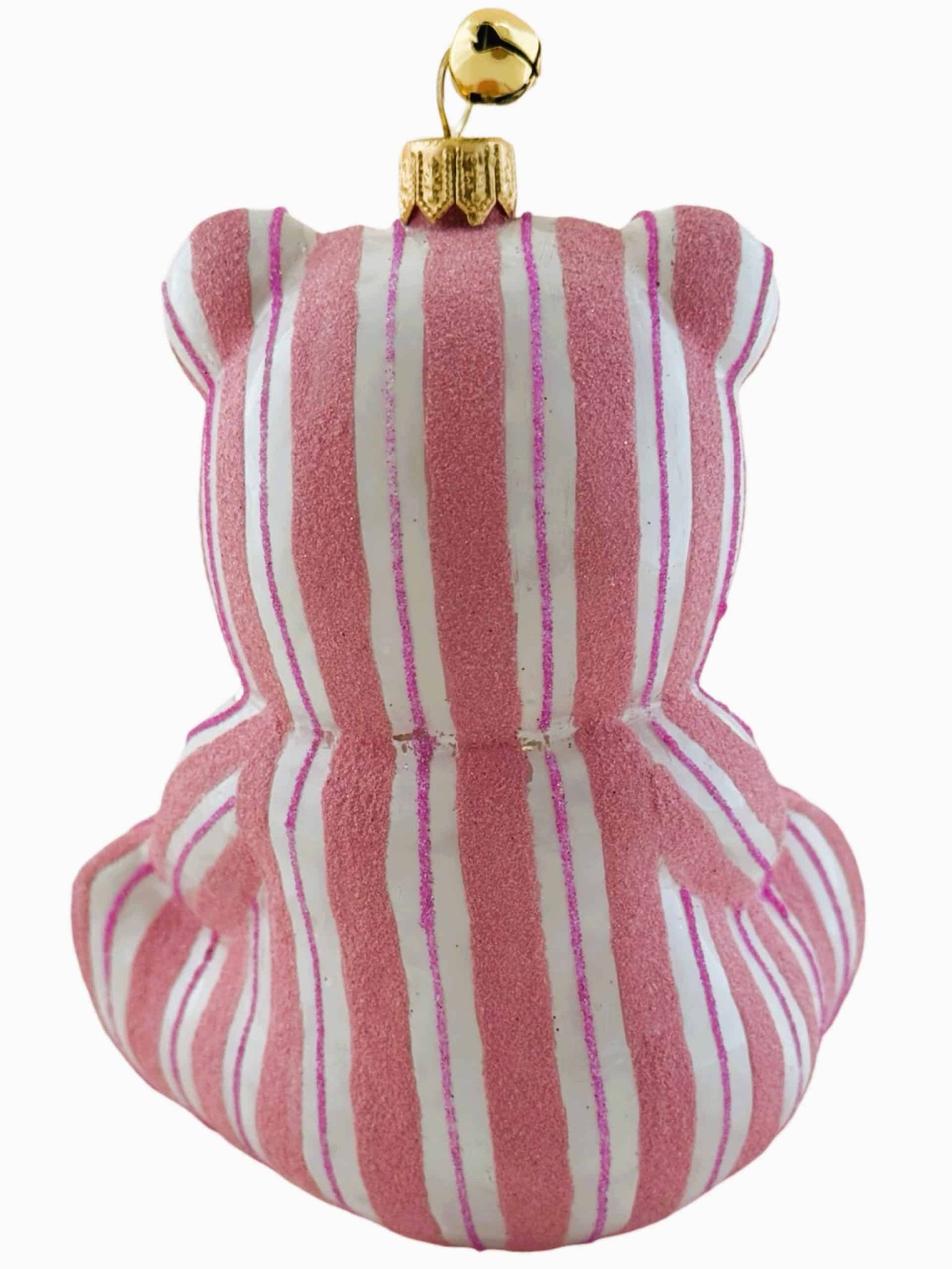 Unique Hand Painted Glass Keepsake Pink Glitter Stripe Dated 2025 Baby Girl's First Christmas Bear Ornament Holiday Gift Memory Tree Decoration Unique Hand Painted Glass Keepsake Pink Glitter Stripe Dated 2025 Baby Girl's First Christmas Bear Ornament Holiday Gift Memory Tree Decoration