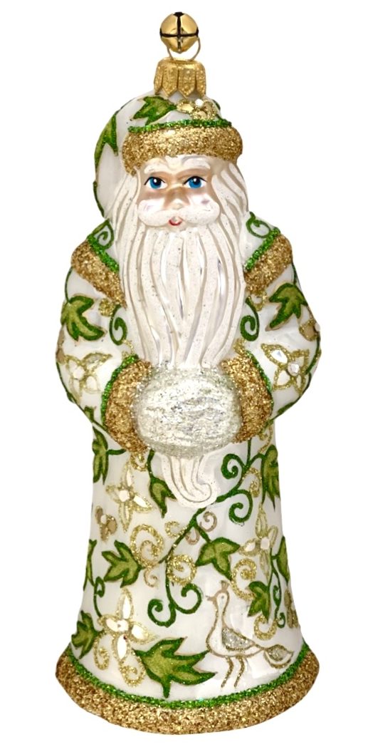 Unique Collectible Hand Painted Glass Santa Claus Christmas Tree Ornament Decoration