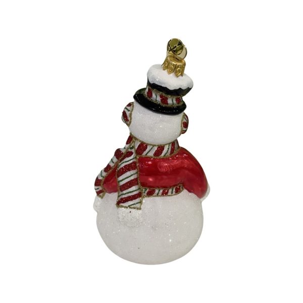 Hand Painted Blown Glass Limited Edition Collectible Snowman Christmas Tree Ornament Decoration