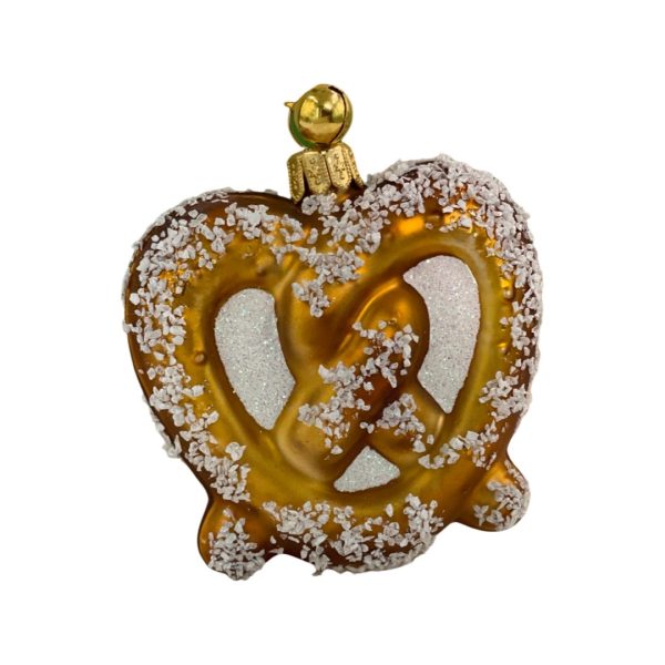 Hand Painted Glass Soft Pretzel Food Ornament by JingleNog Christmas Decorations