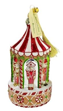 Special Unique Glass Holiday Gingerbread Nutcracker Guard House Christmas Tree Ornament Decoration