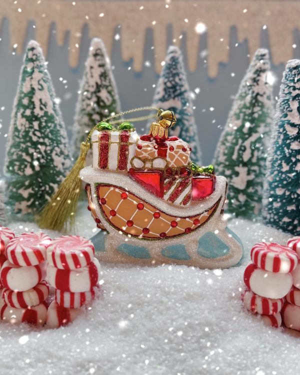 GINGER DELIVERIES SANTA SLEIGH ORNAMENT