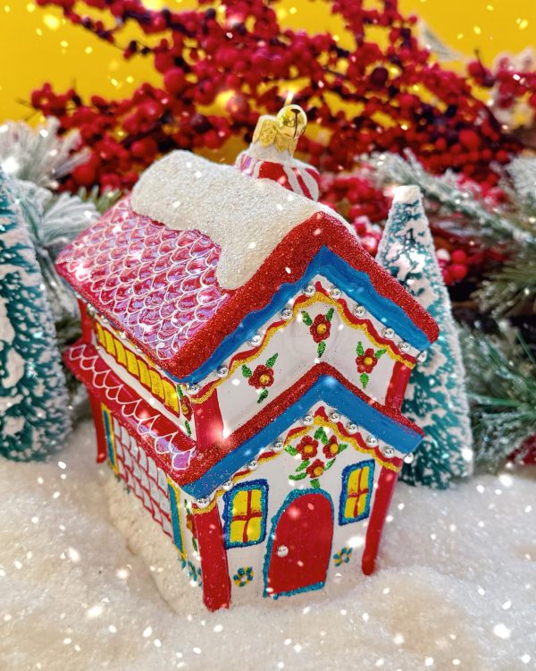 JINGLE HOUSE GINGERBREAD HOUSE ORNAMENT