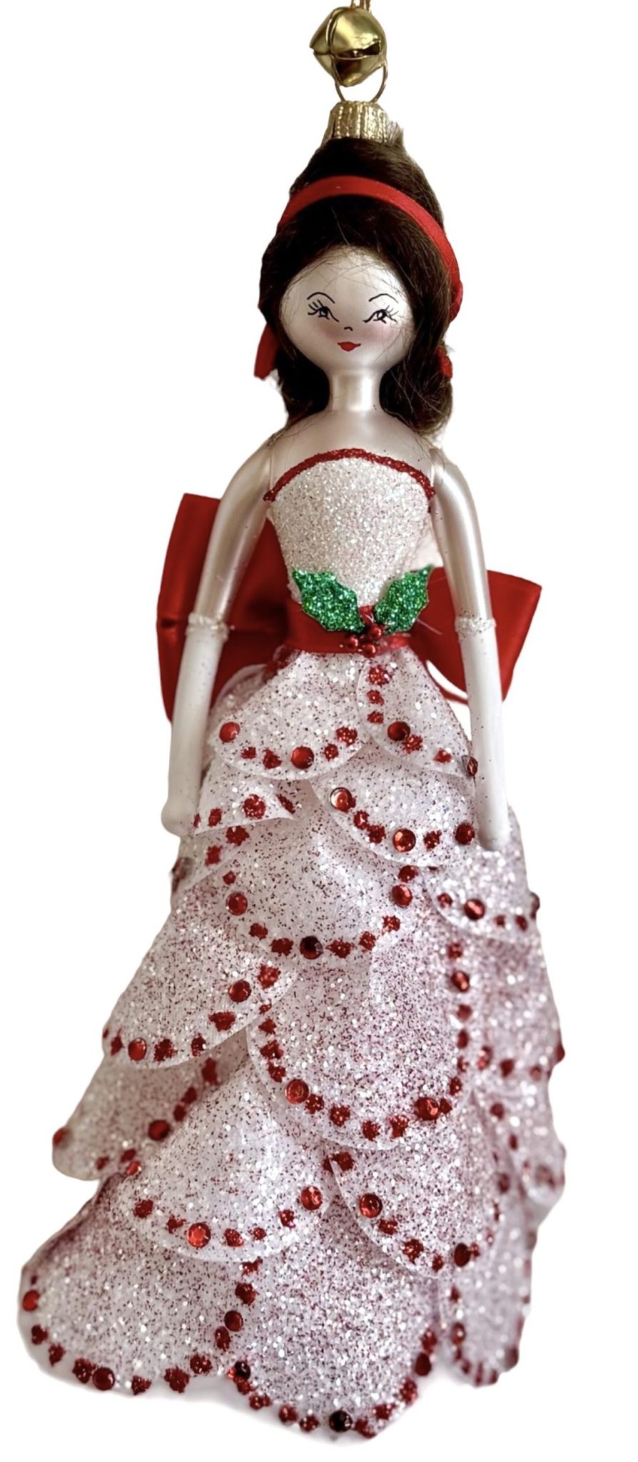 Free Blown Italian Glass Collectible Holiday Fashion Figurine Lady Christmas Tree Ornament Decoration