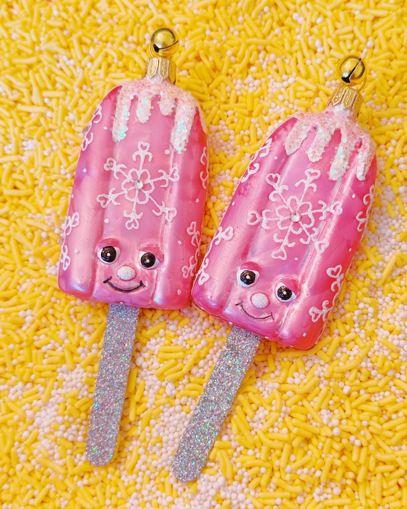 Jingle Bar Holiday Ice Cream Pop Glass Christmas Tree Ornament Decoration