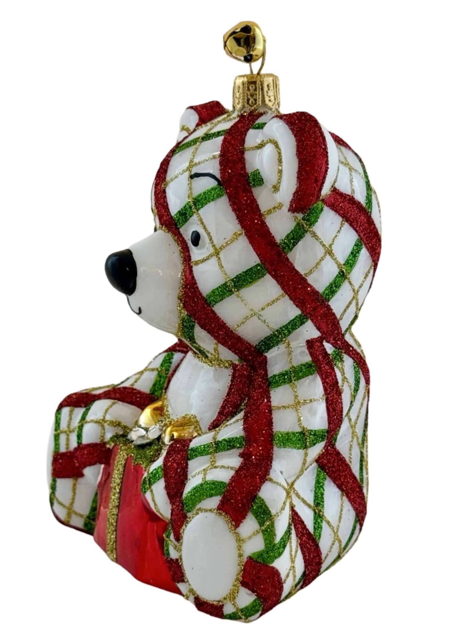 Mouth Blown Glass Hand Painted Holiday Teddy Bear Christmas Tree Ornament Decoration Mouth Blown Glass Hand Painted Holiday Teddy Bear Christmas Tree Ornament Decoration
