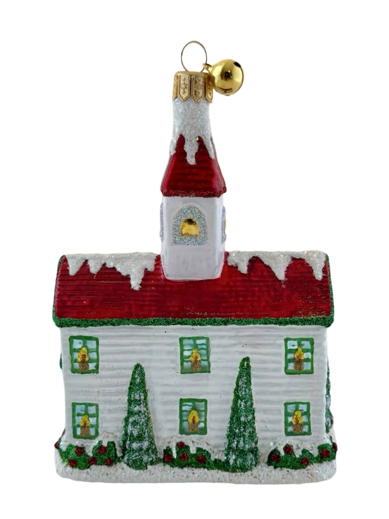 Special Hand Painted Blown Glass Keepsake Holiday Church Christmas Tree Ornament Decoration Special Hand Painted Blown Glass Keepsake Holiday Church Christmas Tree Ornament Decoration
