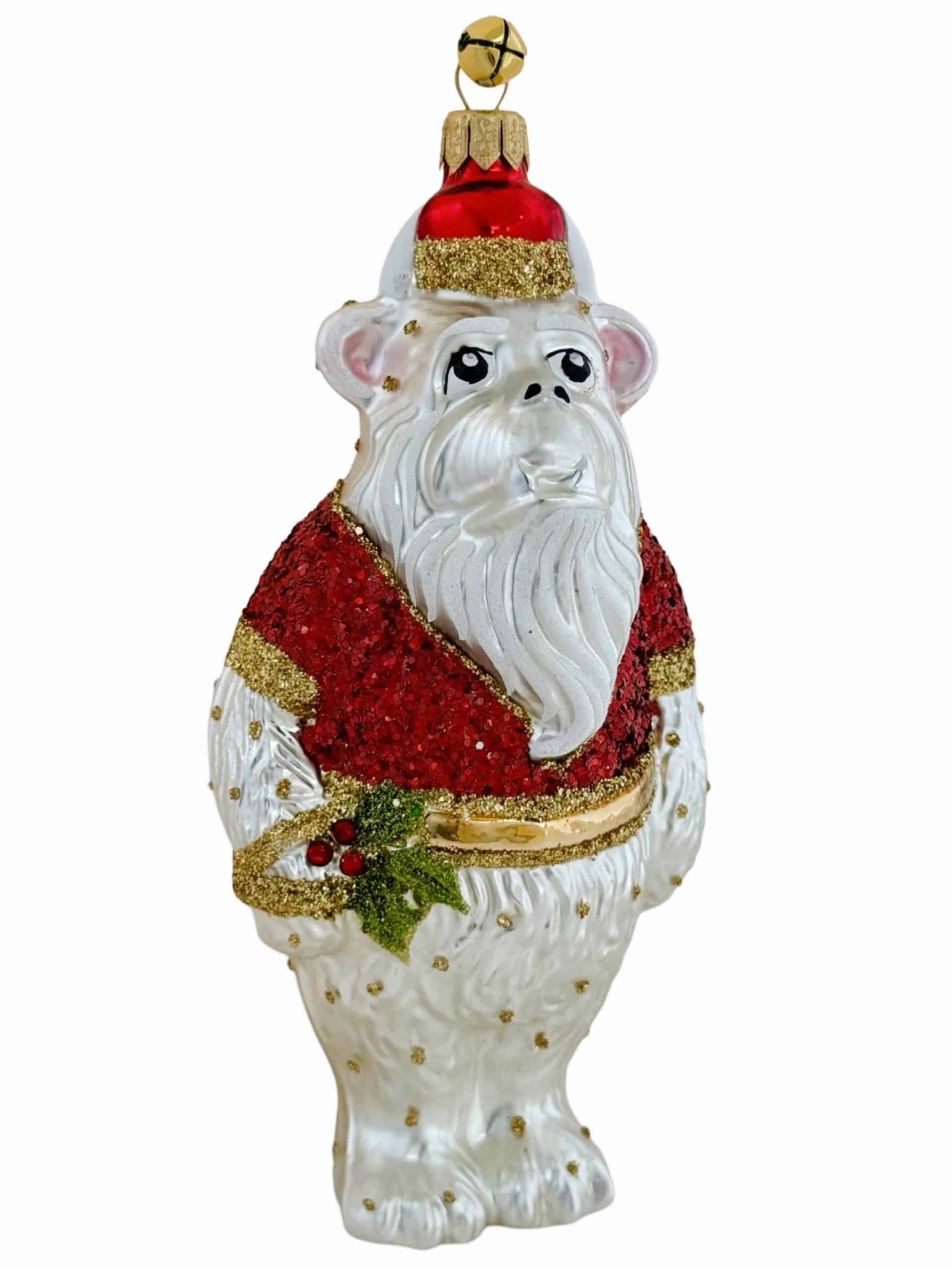 Hand Painted Blown Glass ABOMINABLE SNOWMAN Holiday Yeti Christmas Tree Ornament Decoration Hand Painted Blown Glass ABOMINABLE SNOWMAN Holiday Yeti Christmas Tree Ornament Decoration