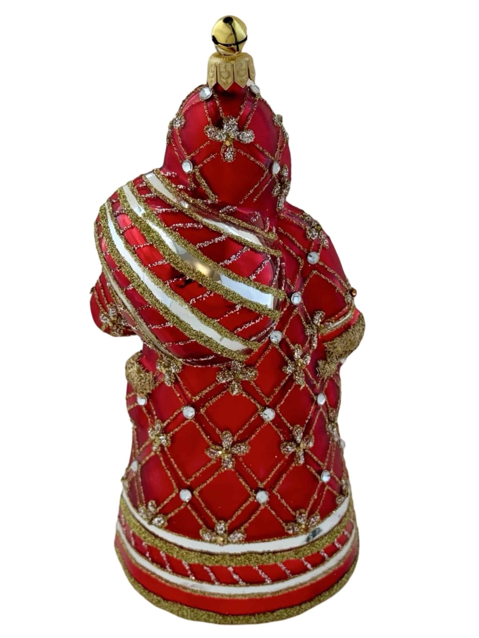 Hand Painted Collectible Keepsake Blown Glass Red Coat Santa Claus Christmas Tree Ornament Decoration Hand Painted Collectible Keepsake Blown Glass Red Coat Santa Claus Christmas Tree Ornament Decoration