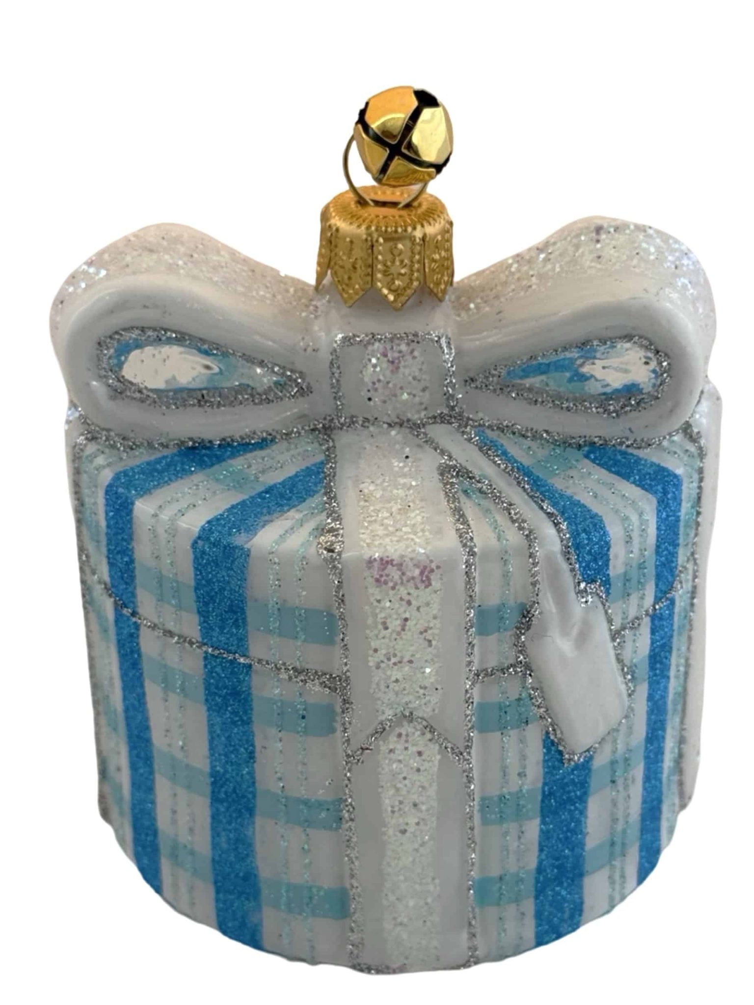 Special Keepsake Hand Painted Glass Baby's First Christmas Blue Gift Box Present Christmas Tree Ornament Decoration Special Keepsake Hand Painted Glass Baby's First Christmas Blue Gift Box Present Christmas Tree Ornament Decoration