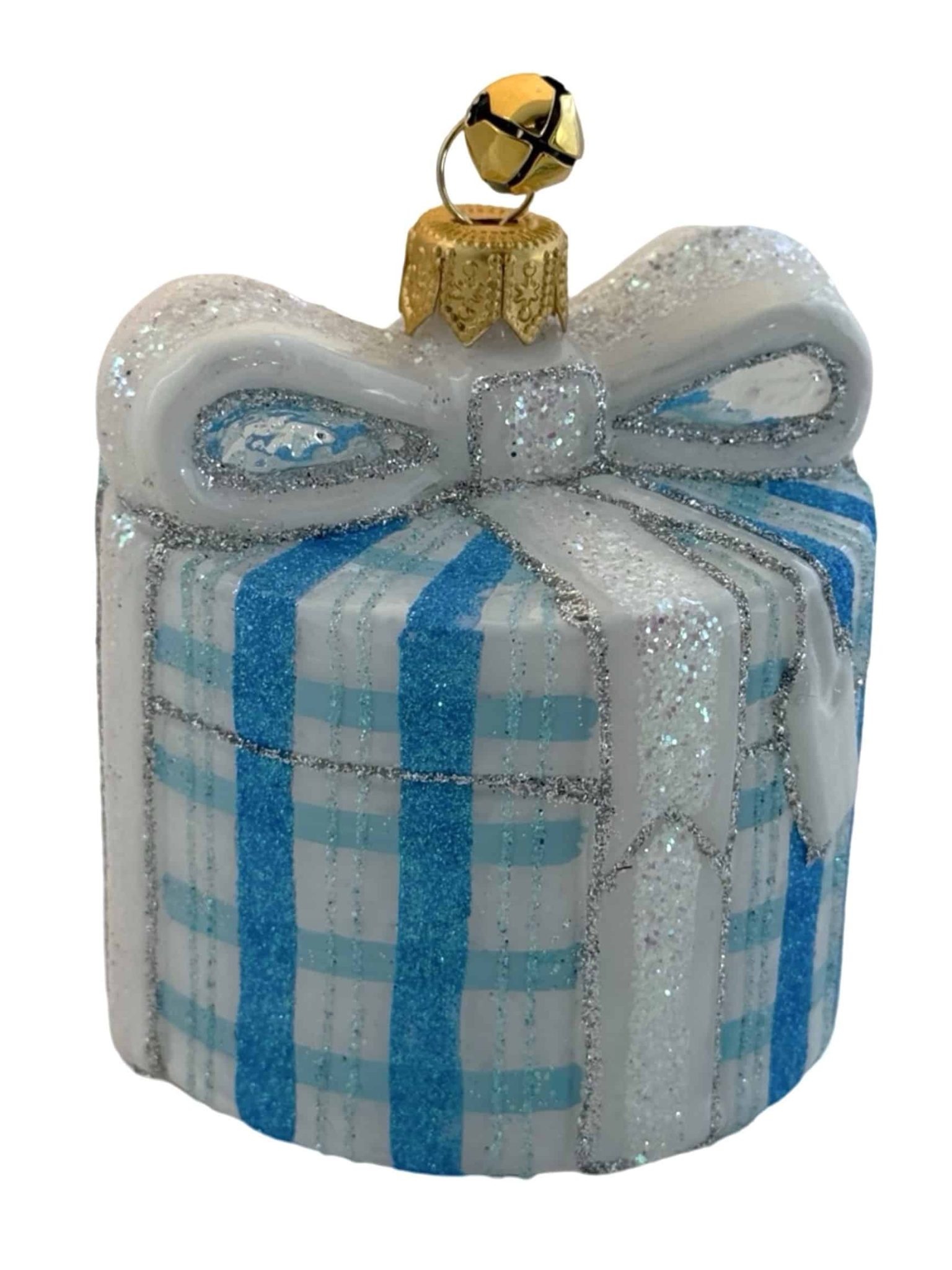 Special Keepsake Hand Painted Glass Baby's First Christmas Blue Gift Box Present Christmas Tree Ornament Decoration Special Keepsake Hand Painted Glass Baby's First Christmas Blue Gift Box Present Christmas Tree Ornament Decoration