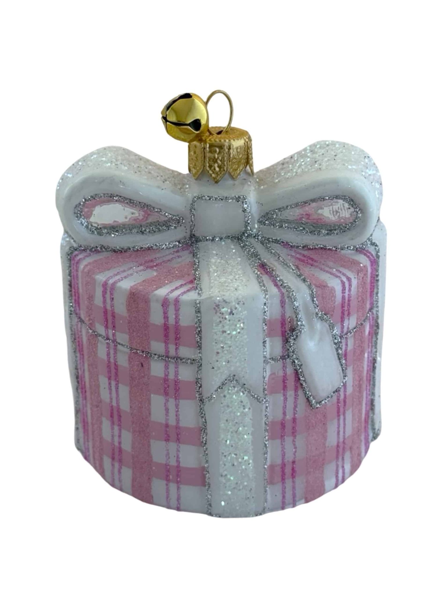 Special Keepsake Hand Painted Glass Pink Baby's First Christmas Gift Box Present Christmas Tree Ornament Decoration Special Keepsake Hand Painted Glass Pink Baby's First Christmas Gift Box Present Christmas Tree Ornament Decoration