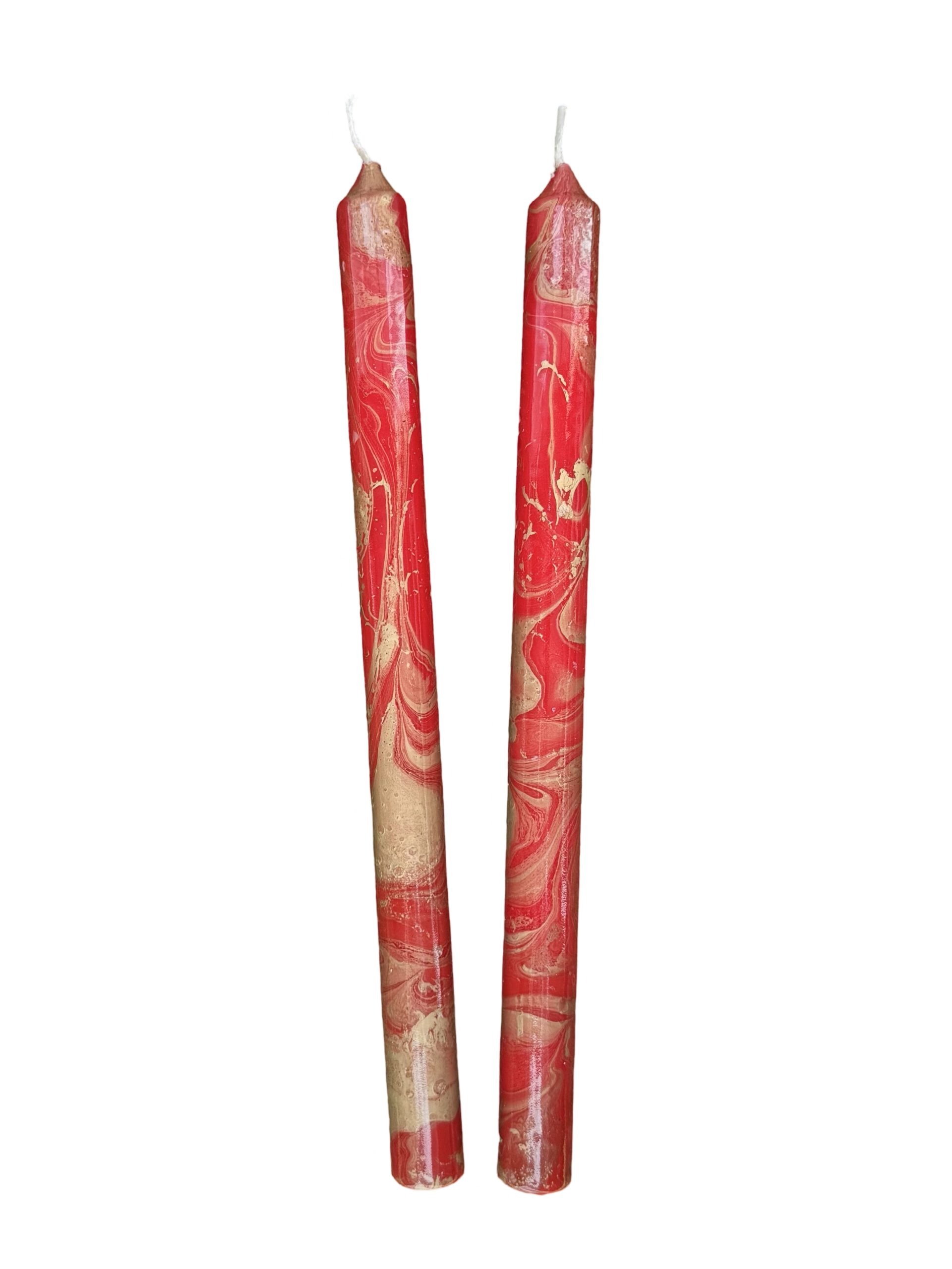 Cranberry and Spice Taper Candles